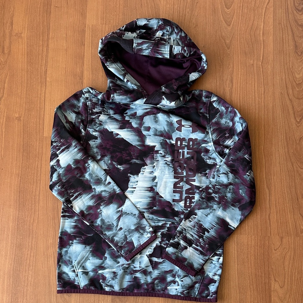 Under Armour Abstract Pattern Hoodie - Purple and Gray